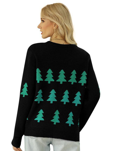 Jacquard Long-sleeved Christmas Sweater