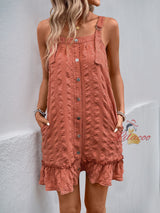 Cross-border Solid Color Pleated Dress