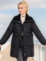 Loose Slim and Thick Medium and Long Cotton-padded Coat