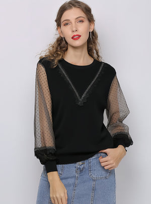 Chiffon Stitching Perspective Shirt