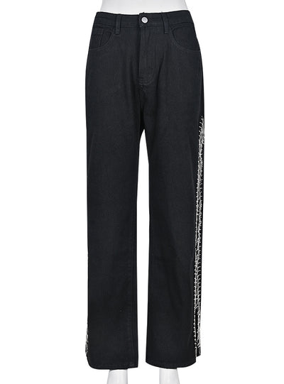 Women Split Chain Jeans