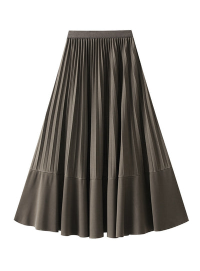 Pleated High Waist Slim Skirt