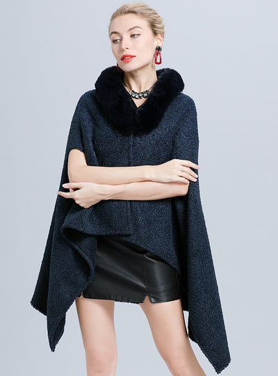 Leader's Cave Wool Granular Long Shawl