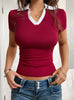 Casual Slim Polo Neck Short Sleeve T-shirt
