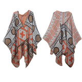 Cashmere-like Jacquard Flanged Hooded Shawl