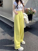 Fuchsia Oversize Straight Pants Jeans