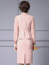 Light Blue Long Sleeve Mother Of The Bride Dress
