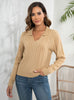 Lapel Twist Pullover Loose Sweater