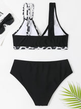 High Waist Sexy Color Matching Bikini