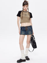 Beades Round Nneck Retro T-shirt