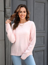 Solid Color Pullover Sweater