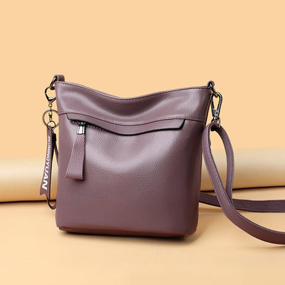 Soft Leather Large Capacity Commuter Handbag