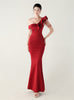Mermaid One Shoulder Split Beading Prom Dress