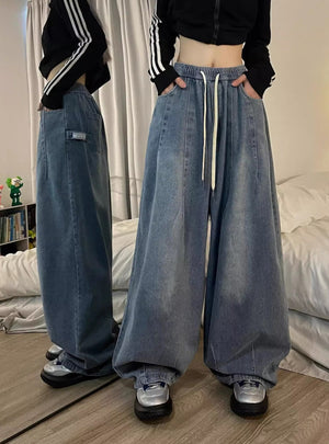 Loose Bloomers Casual Wide-leg Jeans