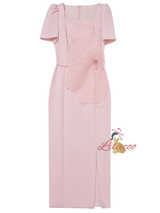 White Short Sleeve Lace Mother Of The Bride Dress