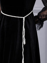 Black Velvet Lace Long Sleeve Mother Of The Bride Dress