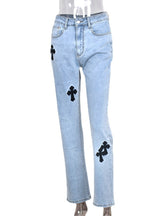 Sexy Low Waist Embroidered Stretch Jeans