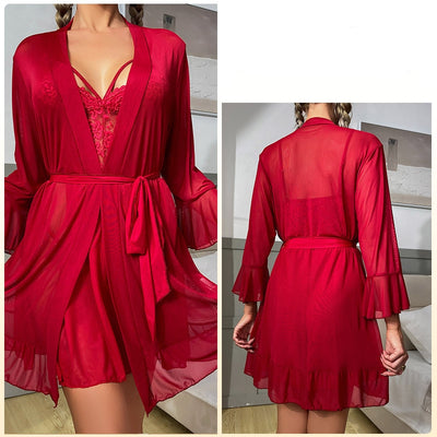 Sexy Perspective Mesh Underwear Pajamas