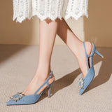 High Heels Rhinestone Stilettos Sandals