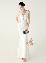 Mermaid V-neck Beading Prom Dress