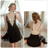 Steel Ring Chest Pad Gathering Gauze Robe Nightdress