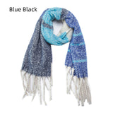Coarse Fringed Plaid Scarf Shawl