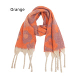 Coarse Tassel Jacquard Leopard Scarf