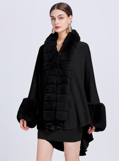 Cardigan Loose Fur Collar Shawl Cloak