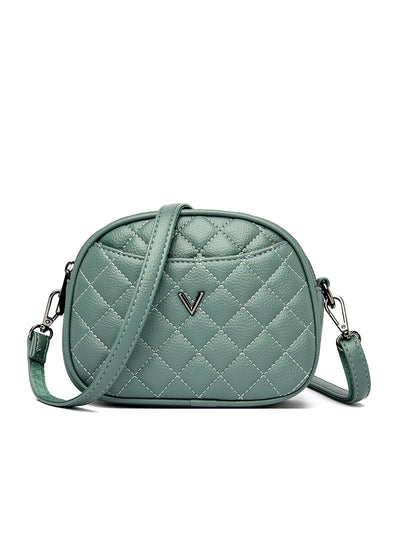 Rhombic Small Round Bag Shoulder Crossbody Bag