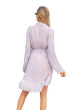 Sexy Long-sleeved Bohemian Beach Dress Cover Up