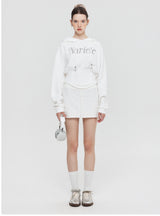 Waist-closed Hooded Short Sports Top