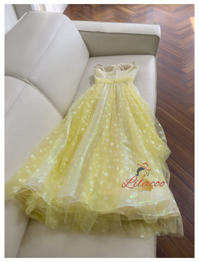 Long Gauze Tube Top Suspender Dress