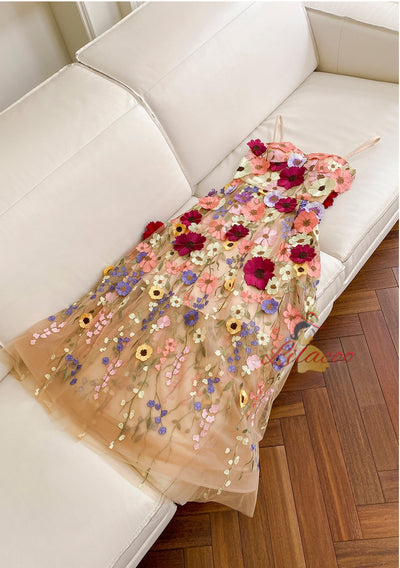 Long-sleeved Evening Dress with Detachable Sleeve