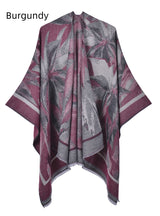 National Double-sided Fringed Split Shawl
