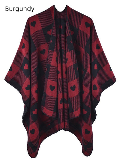 Ethnic Cape Coat Warm Cashmere Shawl Scarf