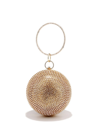 Diamond-encrusted Dinner Bag Small Round Bag
