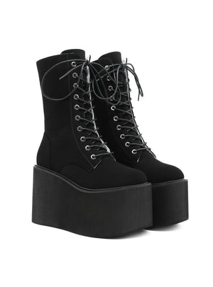 Thick-soled Round Toe Velvet Winter Boots