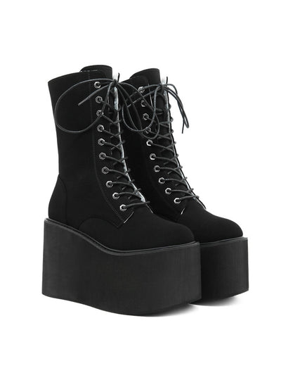 Thick-soled Round Toe Velvet Winter Boots