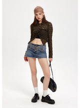 Long Sleeve Short Irregular Shirt