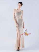 Mermaid Sequins Split Beading Prom Dress