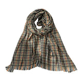 Women Small Plaid Retro Scarf