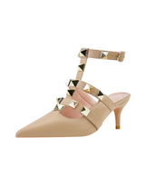 Shallow-mouth Pointed Metal Rivet Hollow Shoes