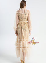 Mesh Heavy Industry Perspective Dress