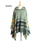 Women Cape Hooded Shawl Cloak