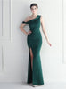 One Shoulder Split Prom Dress
