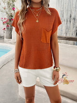 Temperament Casual Knitted Short Sweater Suit