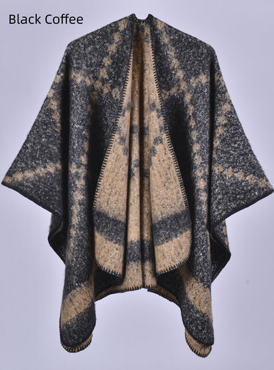 Cashmere Split Thick Warm Shawl