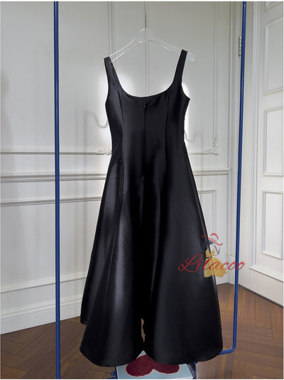 Black Retro Slim Sling Dress