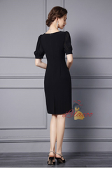 Red Short Sleeve Mother Of The Bride Dress