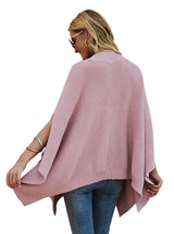 Loose Bat Sleeve Shawl Sweater